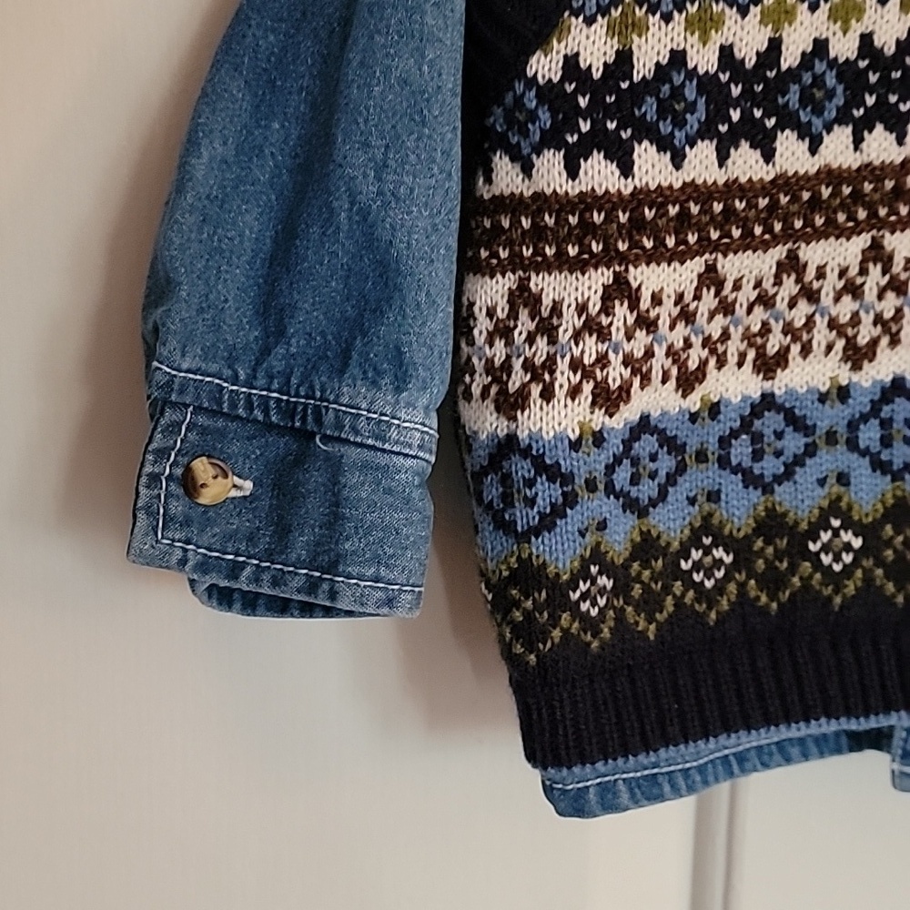 BT Kids, 2T denim shirt and vest, boys, blue, green and white - Picture 8 of 10
